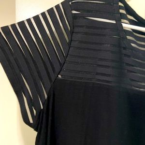 Cute Black Mimicking cut out tee